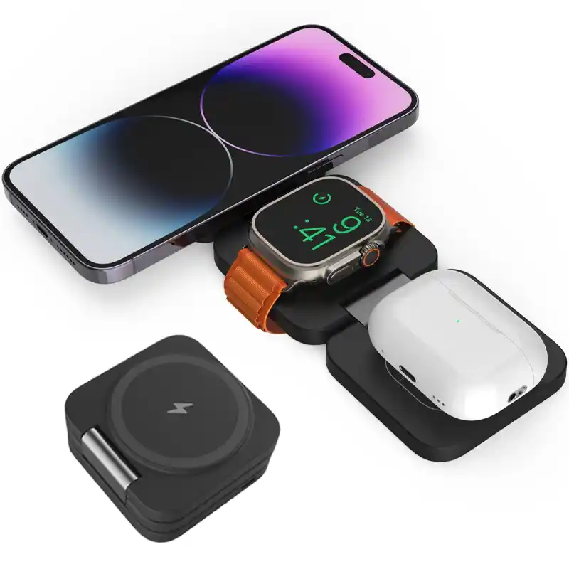 شارژر وایرلس سه کاره پرودو مدل MULTI DEVICE PD-3N1MWFC